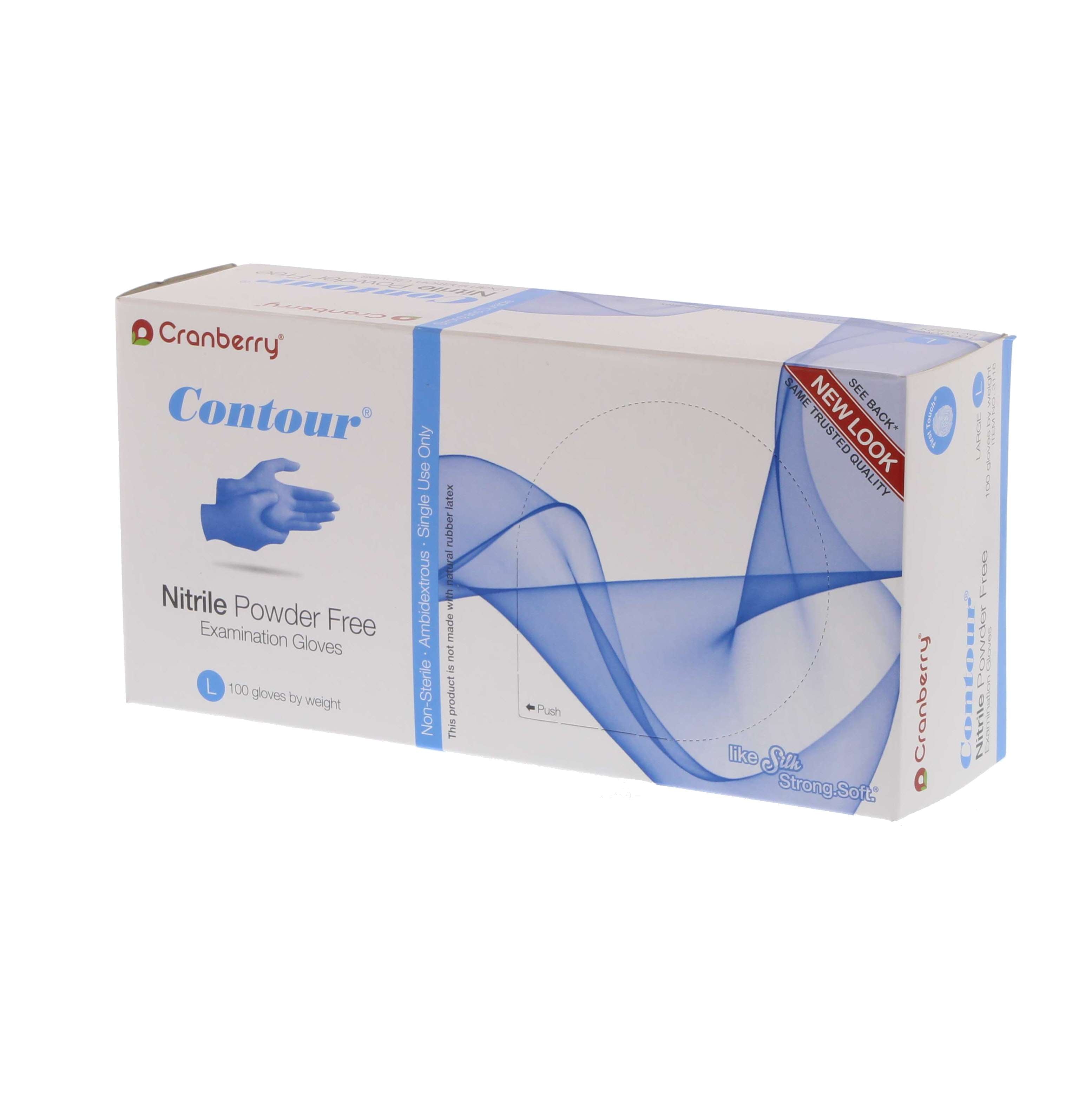 Cranberry 3118 Contour Nitrile Examination Gloves Powder Free Large 100/Bx Cranberry 3118 Contour Nitrile Examination Gloves Powder Free Large 100/Bx